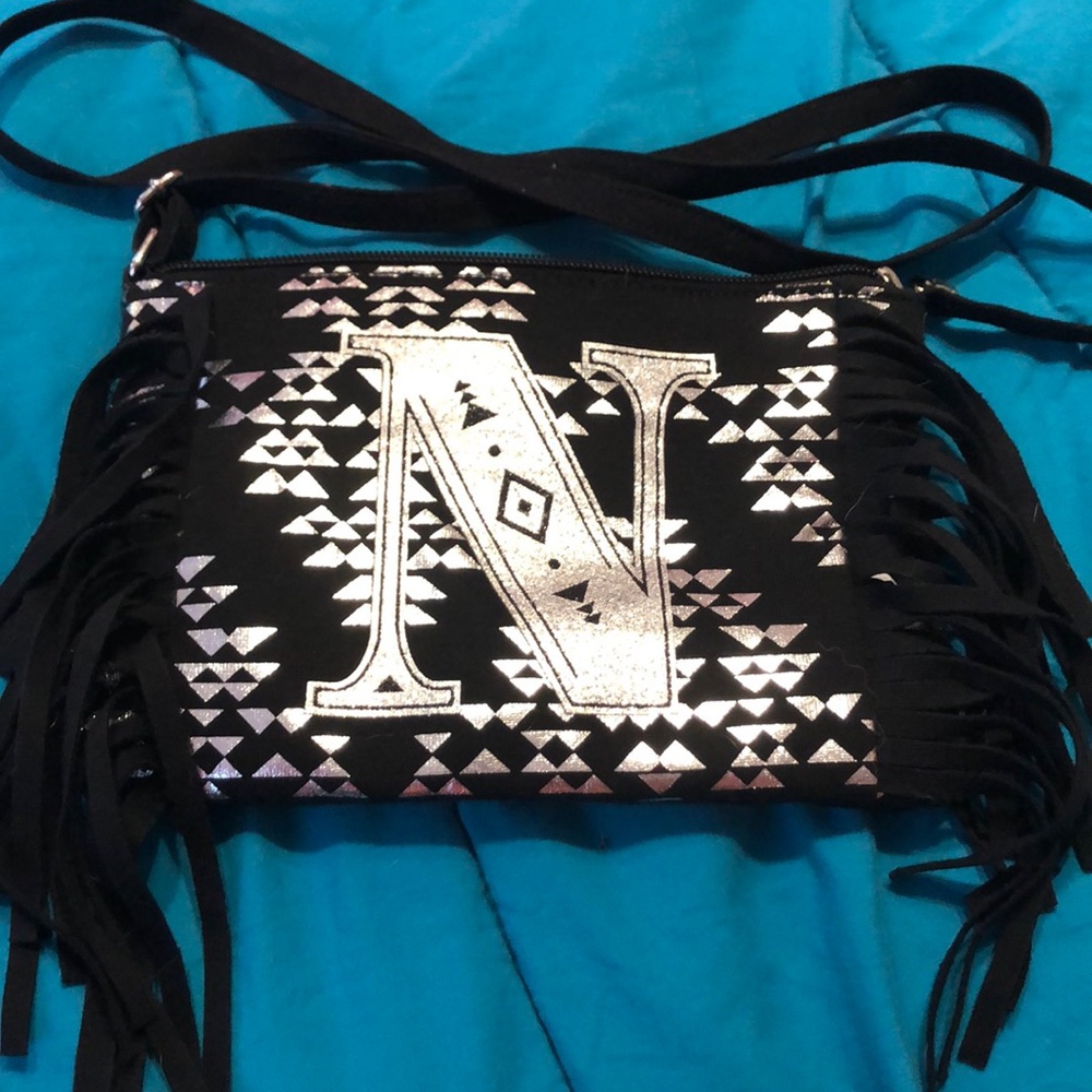 Small black satchel clutch